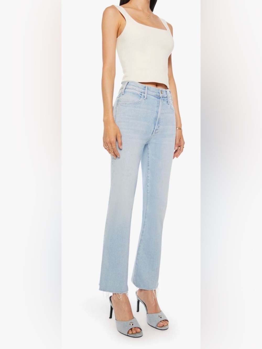 Mother Jean The Hustler Ankle Fray | color: Ball's In Your Court | size: